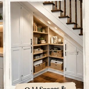 Custom storage under stairs